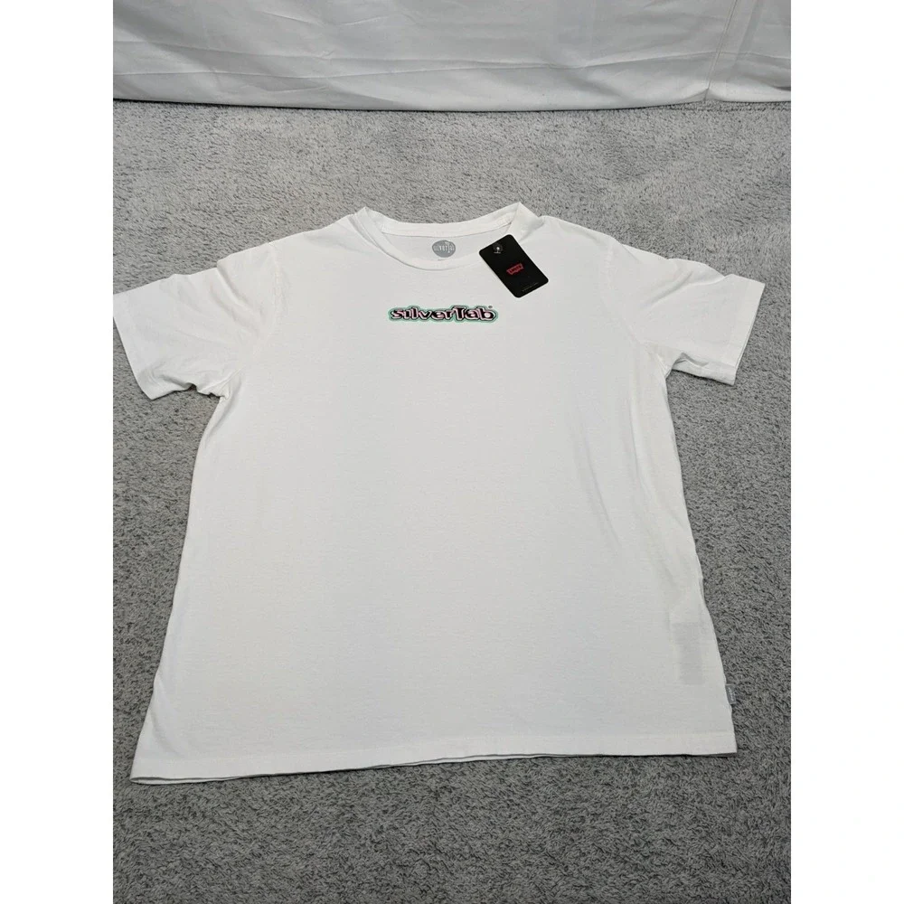 Levi's Silvertab Logo T-Shirt Men's Large White NWT